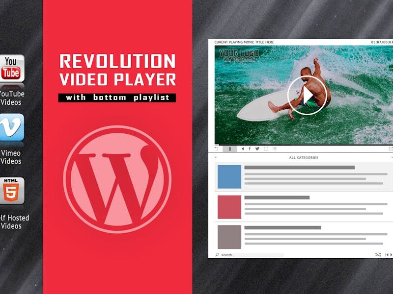 Revolution Video Player With Bottom Playlist