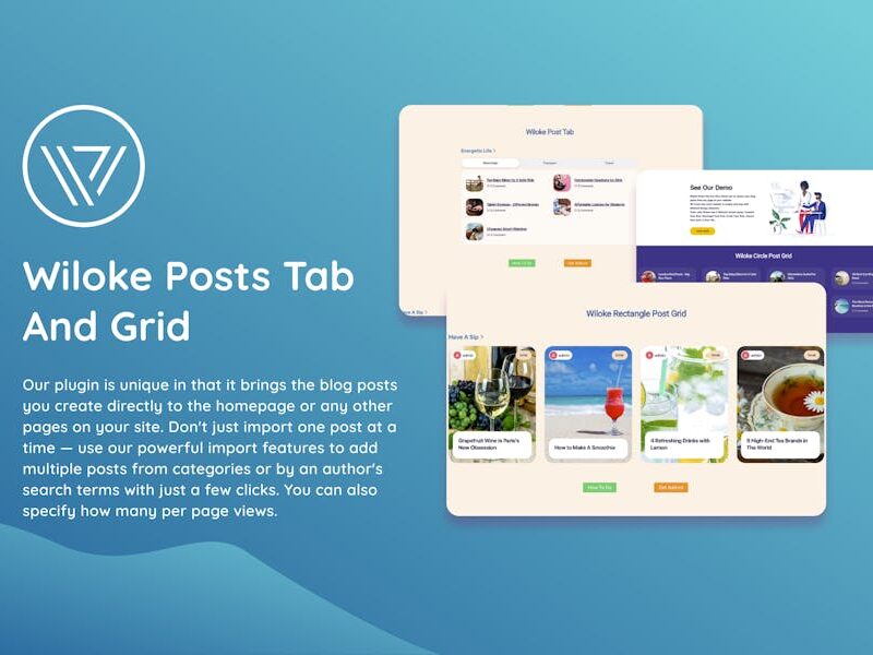 Wiloke Posts Tab And Grid
