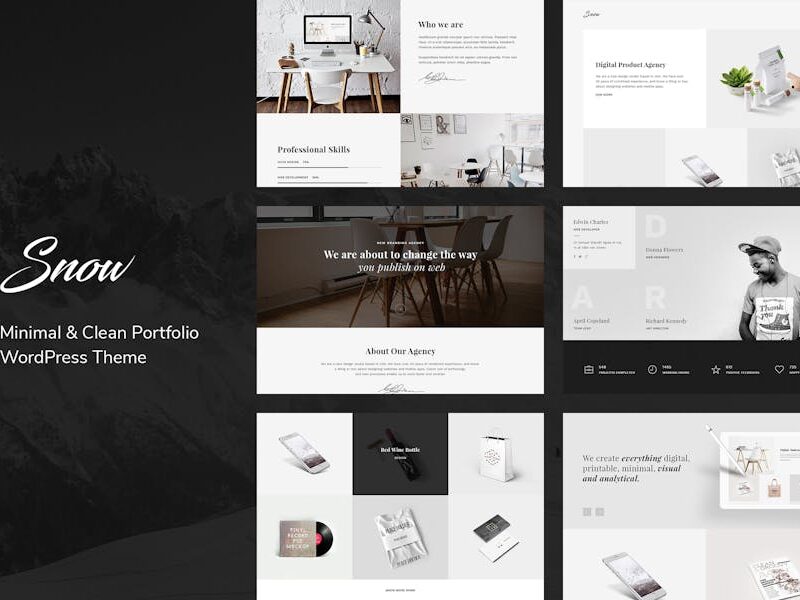 Snow | Minimal & Clean WordPress Portfolio Theme