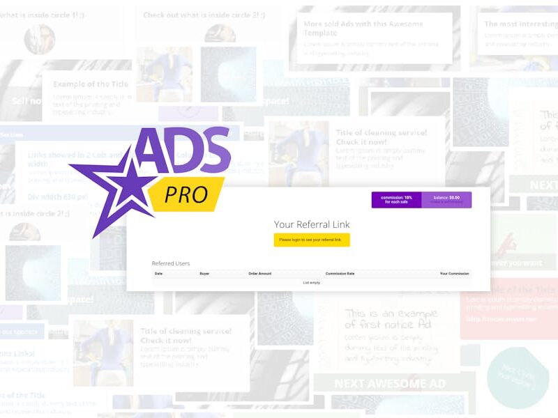 WordPress Affiliate Program - Ads Pro AP add-on
