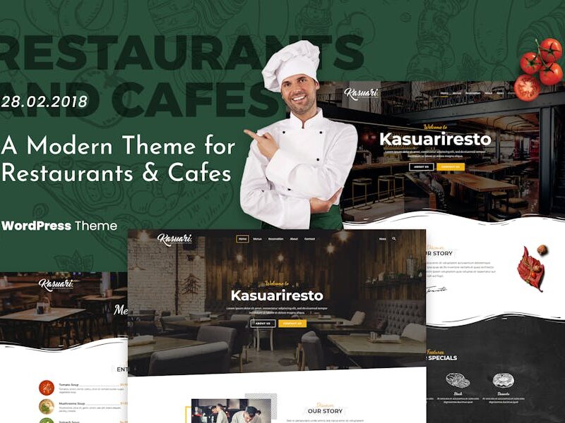 Kasuari | Restaurants and Cafes WordPress Theme