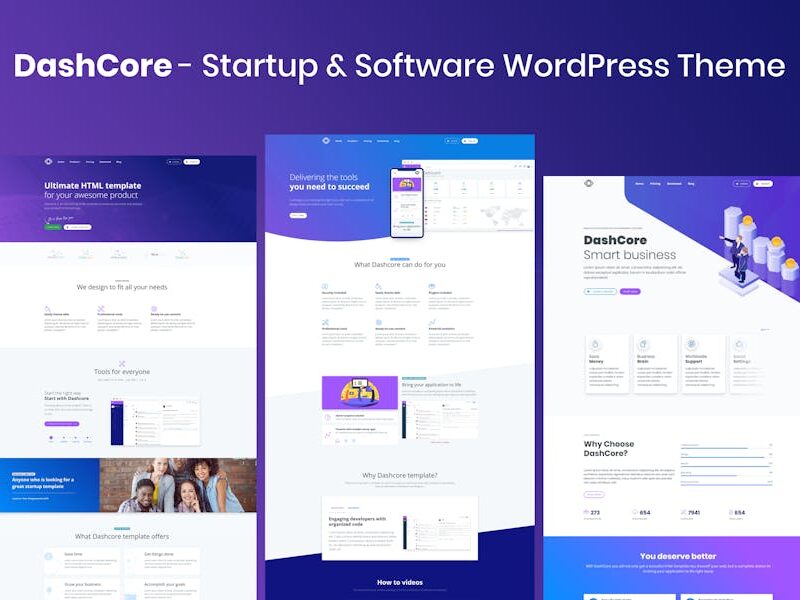 DashCore - Startup & Software WordPress Theme