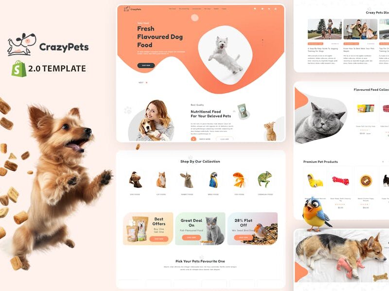 Crazy Pets - Dog Kennels, Pets Shop Shopify Theme