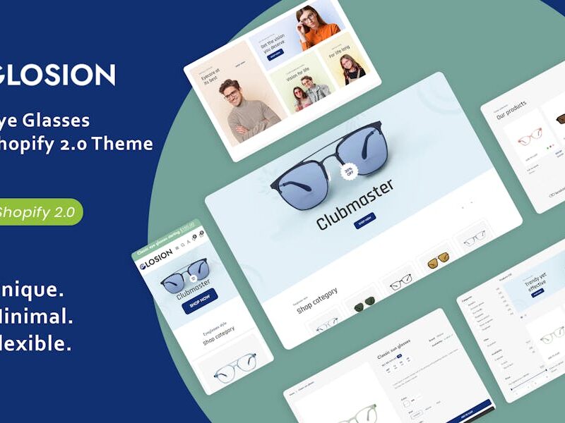 Glosion - The Eye Glasses Shopify 2.0 Theme