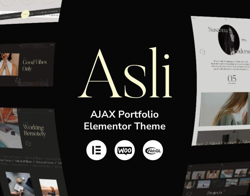 Asli – AJAX Portfolio Elementor WordPress Theme