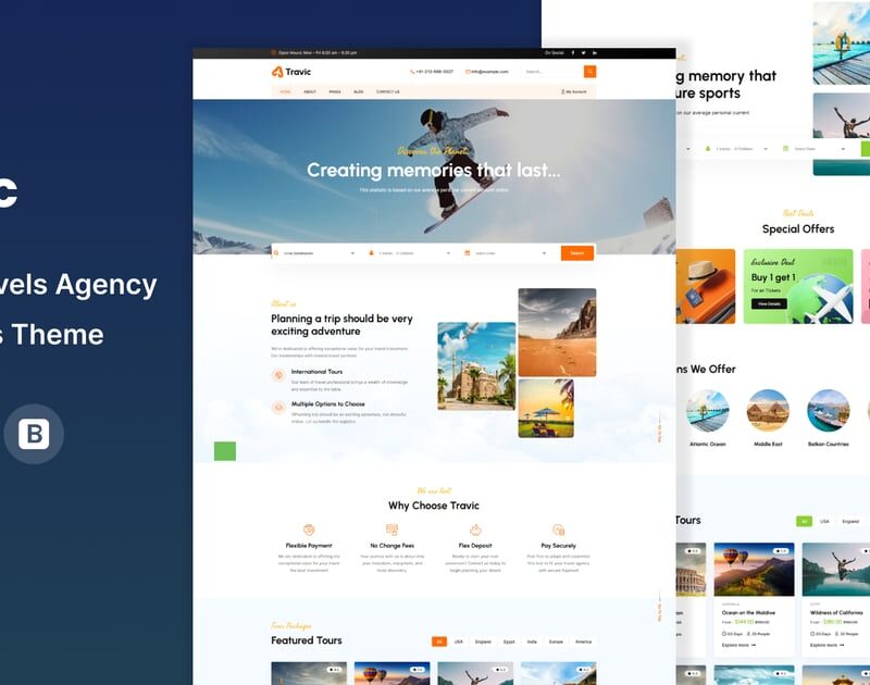 Travic - Tour & Travels Agency WordPress Theme
