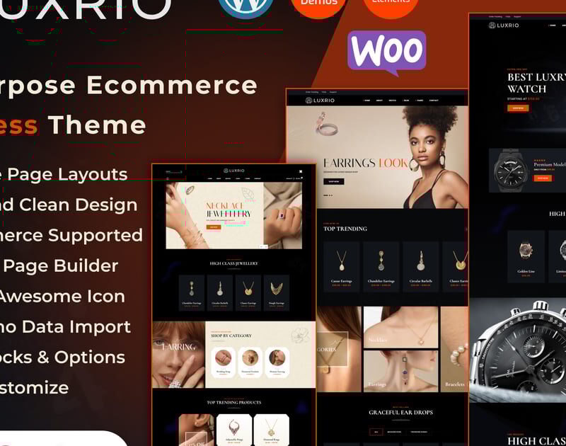 Luxrio – eCommerce Jewellery WordPress Theme