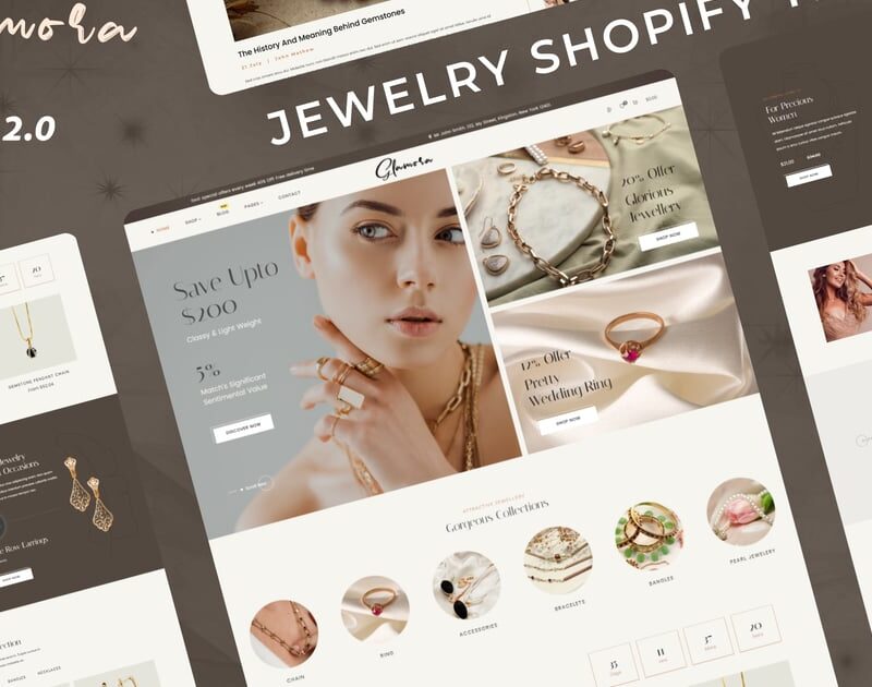 Glamora - Multipurpose Shopify Jewelry Store Theme