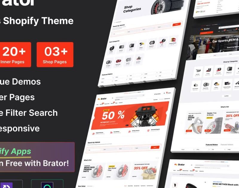 Brator - Auto Parts Shopify Theme