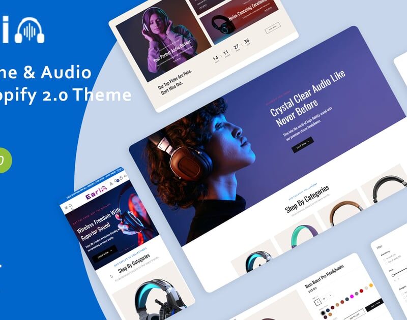 Earin - Headphone & Audio Store Shopify 2.0 Theme