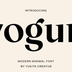 Vogun Minimal Modern Font Vogun Minimal Modern Font