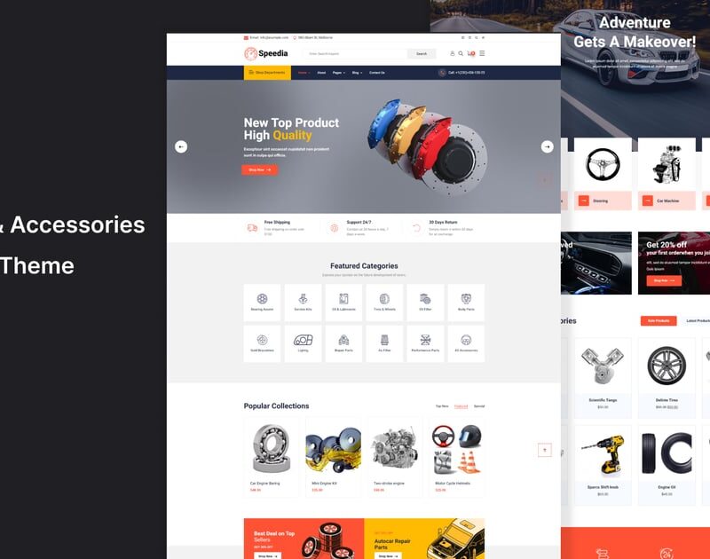 Speedia - AutoParts & Accessories WordPress Theme