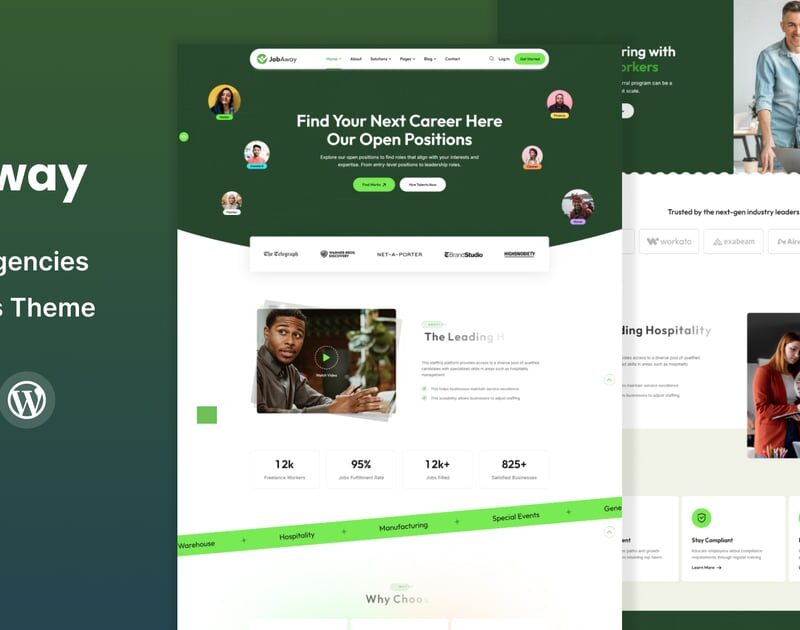 Jobaway - Staffing Agencies WordPress Theme