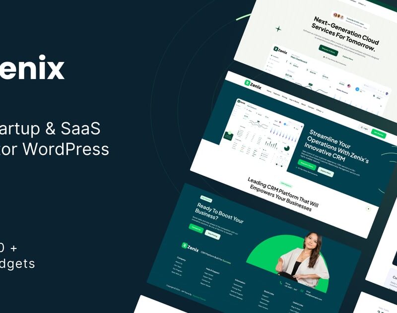 Zenix - Tech Startup & SaaS WordPress Theme