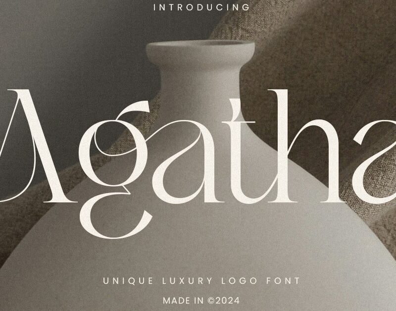 Agatha - Unique Luxury Logo Font