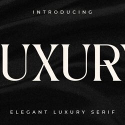 Sang trọng – Phông chữ sang trọng thanh lịch