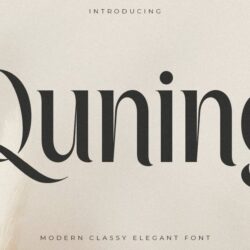 Quning – Phông chữ hiện đại, sang trọng và thanh lịch