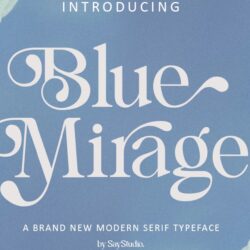 Blue Mirage – Phông chữ logo hiện đại sang trọng